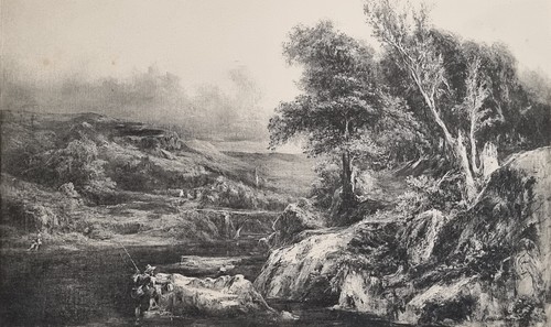 Estampe xixème paysage - estampe,
