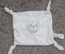 Doudou Boutchou Monoprix Carré Chat Bleu Ciel Dessous Étoiles Bleu 4 Noeuds com9