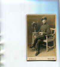 Militaire PHoto soldat assis collée cartonnage studio Bockmann à ZABERN SAVERNE