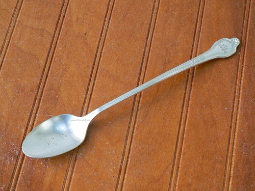 Silver plate ice tea spoon - silver,