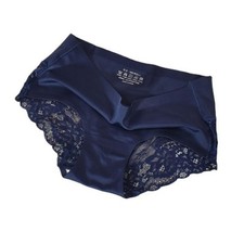 Caleçon femme coton sans couture taille moyenne soie glacée douce et lisse gra