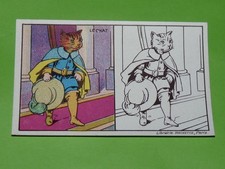 CHROMO 1910-1930 ECOLE BON-POINT HACHETTE COLORIAGE CHAT BOTTE