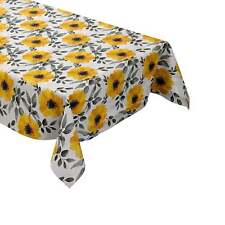 Nappe de Table en Toile Cirée Jaune Roses Fleurs K150147 Carré Rond Oval