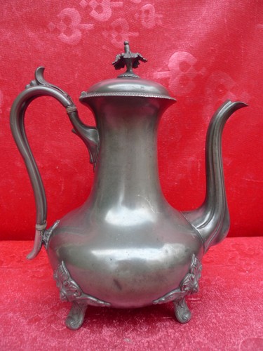 Antique théière étain - théière,