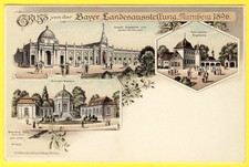 cpa Superbe Chromo Litho GRUSS von der BAYER LANDESAUSSTELLUNG NURNBERG 1896