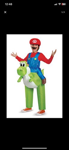Yoshi mario riding inflatable - riding,