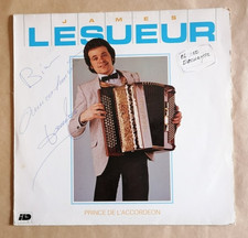 JAMES LESUEUR : Prince de l'accordéon LP 33T 1983 dédicacé ILD 42037 Piermaria
