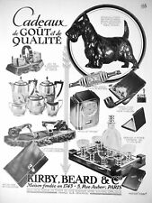 AD PRINT Original 1932 KIRBY BEARD SERVICE GLASS LALIQUE - WATCHES OMEGA - ATMOS