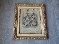 CADRE GRAVURE DE MODE JOURNAL DES DEMOISELLES 1884