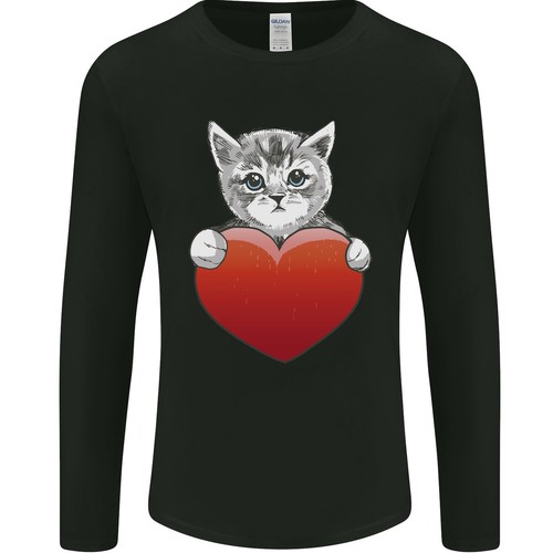 Mignon chat avec coeur - mignon,