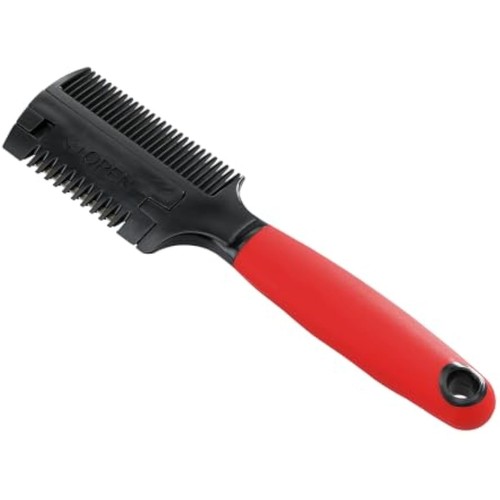 Dog comb with razor - with,