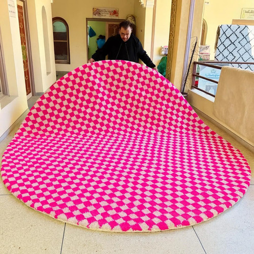 Tapis rond marocain laine - tapis,