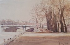 Aquarelle orig signée Jeanne