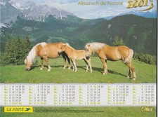 CALENDRIER ALMANACH DU FACTEUR 2001 Chevaux ...