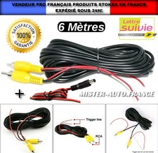 Câble de Signal Vidéo Caméra de Recul RCA 6m étanche ✅ Voiture+Fil de Détection+