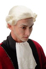 Perruque De Qualité Pour Hommes Théâtre Baroque Lord Noble Blanc-Blond