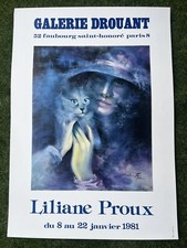 Liliane Proux Affiche Exposition Vintage Poster Galerie Drouant 1981