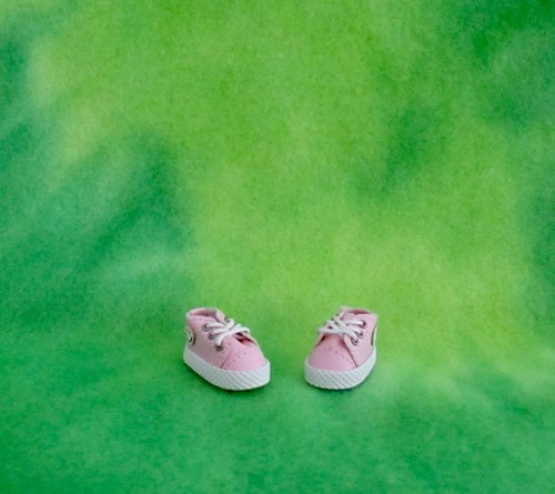 Pink leather sneaker - 1",