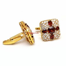 Naturel Gemme Grenat Avec 18k