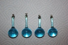 4 pampilles gouttes bleu lustre lampe applique