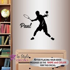 Vinyl Decal Tennis Player
