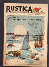 RUSTICA N°2 1948 migration des canards pigeon gier pêche au vif chasse sanglier