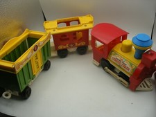 Vintage 1975 Fisher Price little people Play Family TRAIN DU CIRQUE Circus