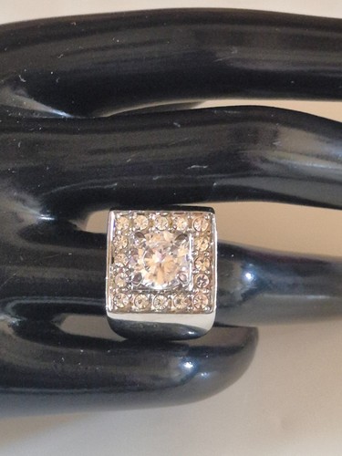 Vintage silver tone signet - vintage,