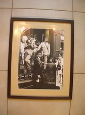 Cadre avec photo de révolutionnaire militaire dans wagon train de 53 cm x 43 cm