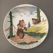 ASSIETTE HUMORISTIQUE BENJAMIN RABIER "UNE INDIGESTION"  vers 1900