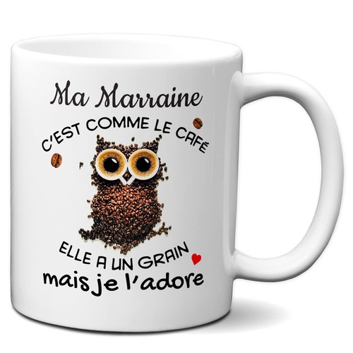 Tasse mug cadeau marraine - cadeau,