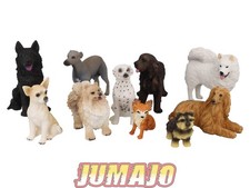 LC8 Lot 10 chiens Résine 6 à 10 cm : Whippet, Dalmatiens, Yorshire