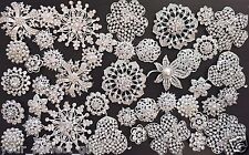 64 pcs vintage style Lot rhinestone crystal brooch bridal wedding bouquet kit