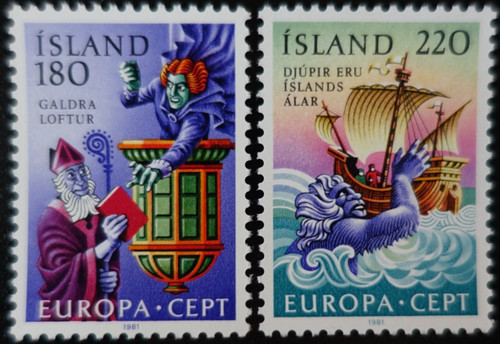 Timbres islande europa - timbres,