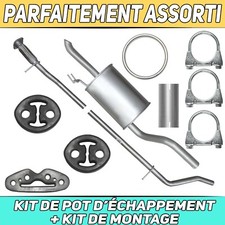 Kit de pot d’échappement Silencieux pour Fiat Punto 2 II (188) 1.2 8V Hayon