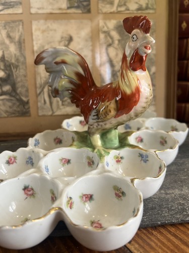 œufrier porcelaine peinte - Œufrier,