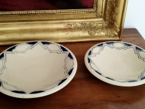 Ancien plat rond creux - ancien, x