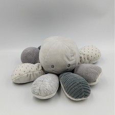 Doudou pieuvre poulpe gris