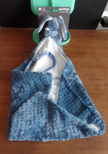 A1G / doudou lapin bleu couverture bleu clair et bleu foncé NATTOU neuf