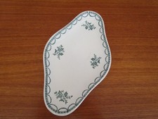 Ravier / Beurrier de  Saint-Amand Céranord décor floral vert foncé """