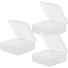  3 Pcs Coffre De Rangement Plastique Conteneurs Stockage Cosmétiques