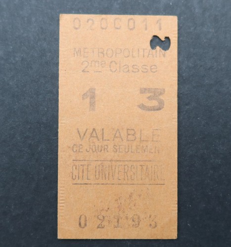 Ancien ticket paris métro - ticket,