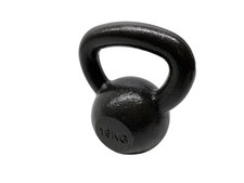 Kettlebell en fonte Amazon Basics - 16 kg, noir, peint B-WARE