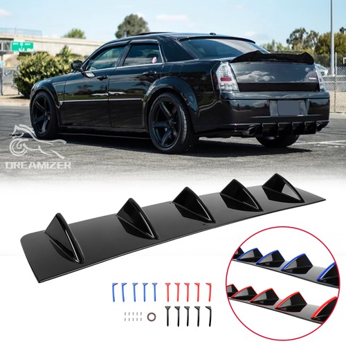Rear bumper diffuser shark - rear,