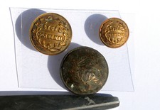 RARE 3 BOUTON UNIFORME ANCIEN - LYCEE CORNEILLE A.M & Cie SUPERIEUR D:13,18,21mm