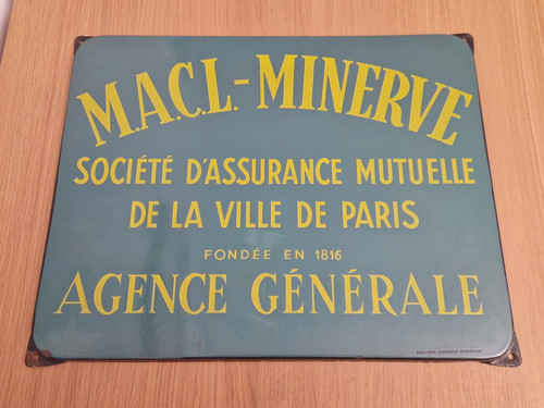 Ancienne plaque émaillée