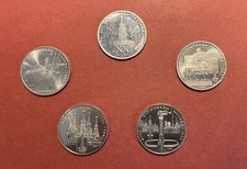 Set de 5 pièces URSS commémoratives JO Moscou 1980 de 1 Rouble – Copper-Nickel