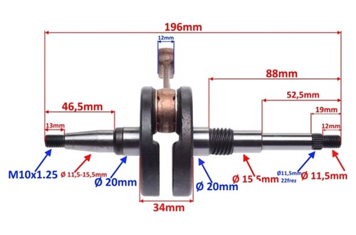 Vilebrequin pour honda dio - honda,