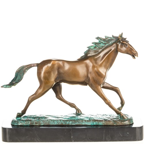 Sculpture cheval bronze art - sculpture,