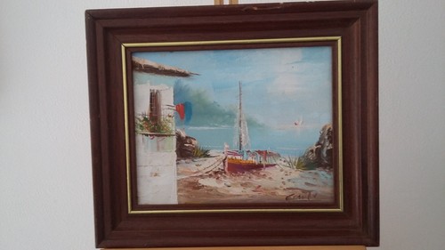 Hst marine peinture sur - peinture, toile